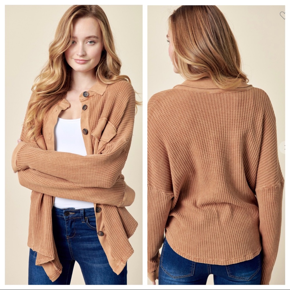 37 ✨LAST ONES✨Fabulous Mineral Washed Vintage Shacket - Picture 4 of 7